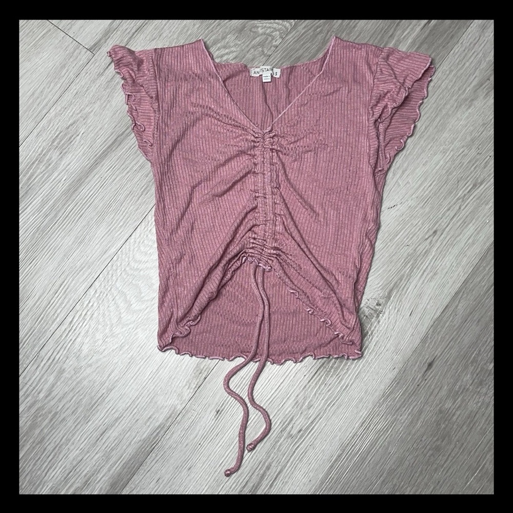 Y2K Top Anistar S Adjustable Minimal Baddie Clean Girl Feminine Cropped